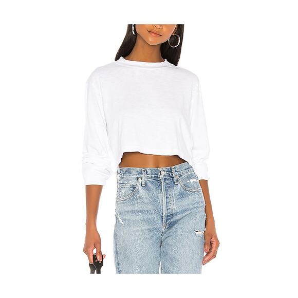 Cotton Citizen Tops - Cotton Citizen 'Tokyo' White Cotton Crop Shirt Size XS